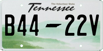 TN license plate B4422V