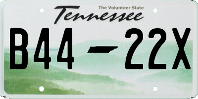 TN license plate B4422X