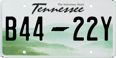 TN license plate B4422Y