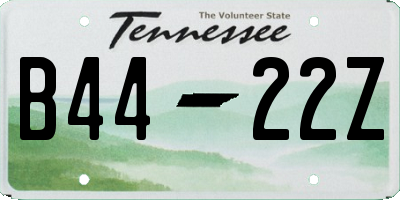TN license plate B4422Z