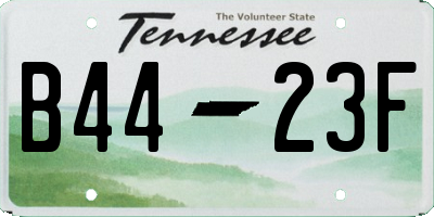 TN license plate B4423F