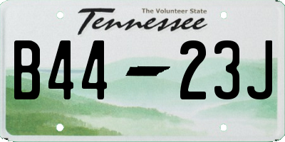 TN license plate B4423J