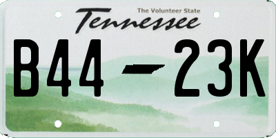 TN license plate B4423K
