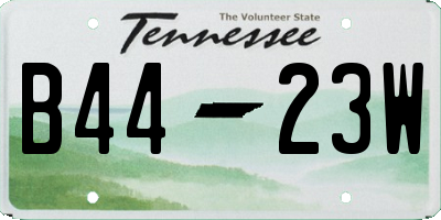 TN license plate B4423W