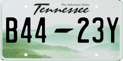 TN license plate B4423Y