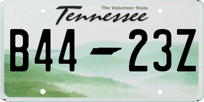 TN license plate B4423Z