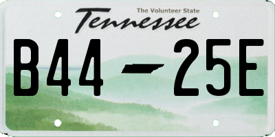 TN license plate B4425E