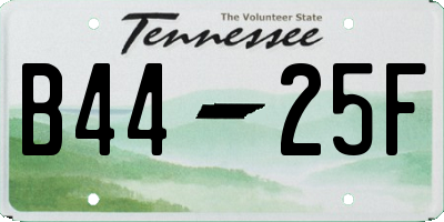 TN license plate B4425F