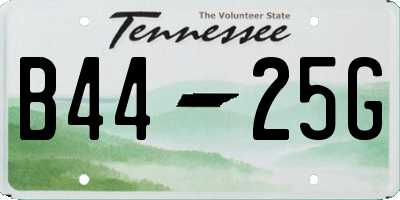 TN license plate B4425G