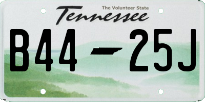 TN license plate B4425J