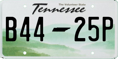 TN license plate B4425P