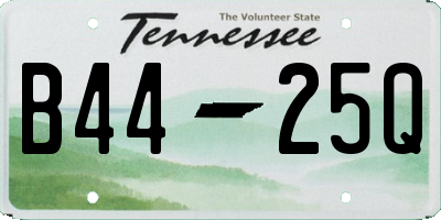 TN license plate B4425Q