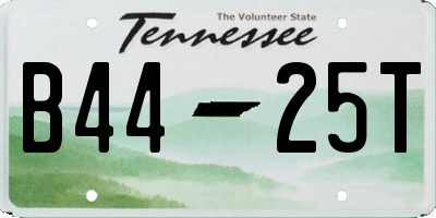 TN license plate B4425T
