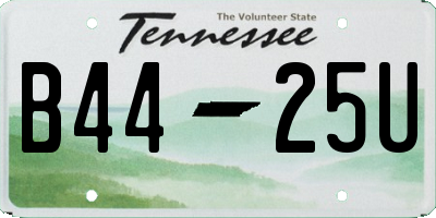 TN license plate B4425U