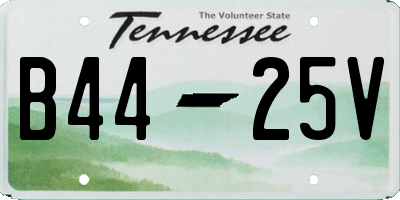 TN license plate B4425V
