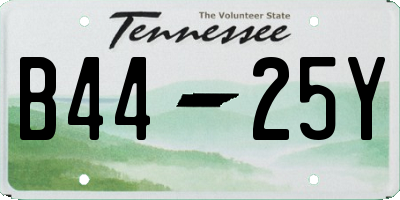 TN license plate B4425Y