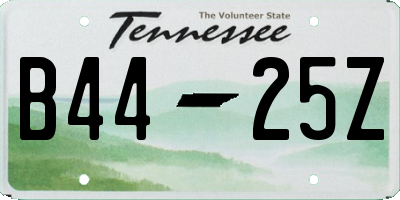 TN license plate B4425Z