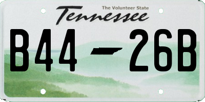 TN license plate B4426B
