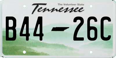 TN license plate B4426C