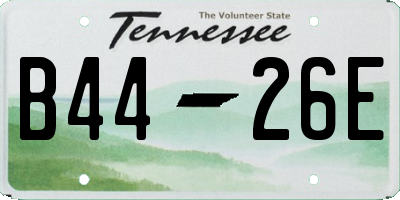 TN license plate B4426E