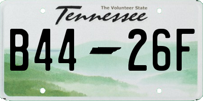 TN license plate B4426F