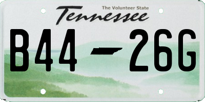 TN license plate B4426G