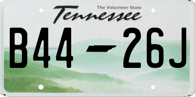 TN license plate B4426J