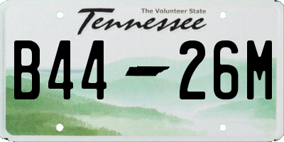 TN license plate B4426M