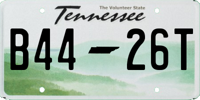 TN license plate B4426T
