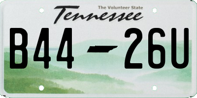 TN license plate B4426U