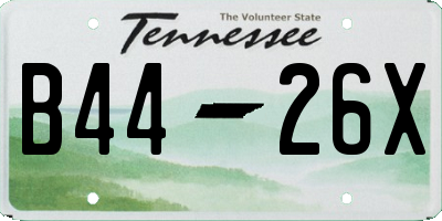 TN license plate B4426X