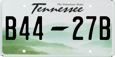 TN license plate B4427B