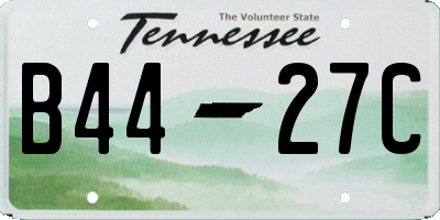 TN license plate B4427C
