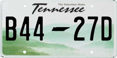 TN license plate B4427D