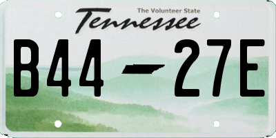 TN license plate B4427E