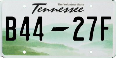 TN license plate B4427F