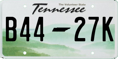 TN license plate B4427K