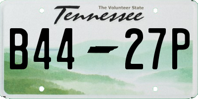 TN license plate B4427P