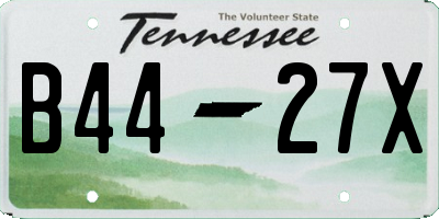 TN license plate B4427X