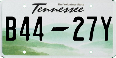TN license plate B4427Y