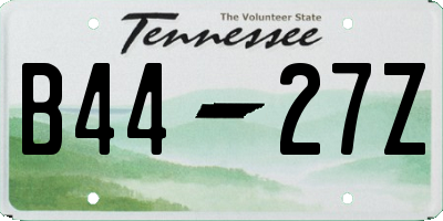 TN license plate B4427Z