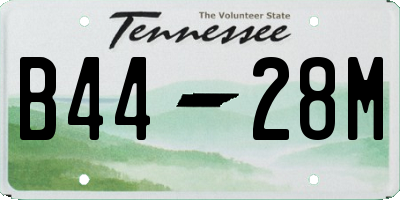 TN license plate B4428M