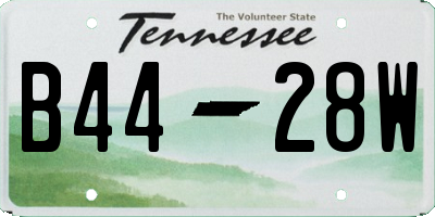 TN license plate B4428W