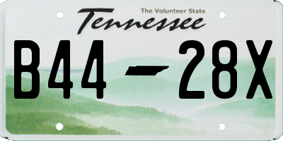 TN license plate B4428X