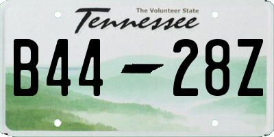 TN license plate B4428Z