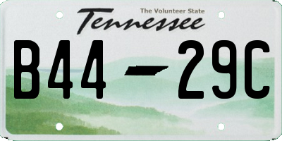 TN license plate B4429C