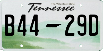 TN license plate B4429D
