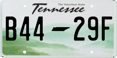 TN license plate B4429F