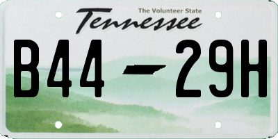 TN license plate B4429H