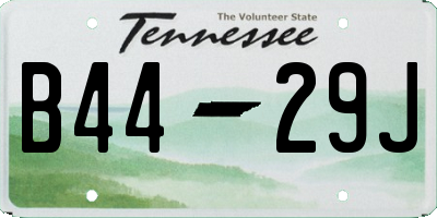 TN license plate B4429J
